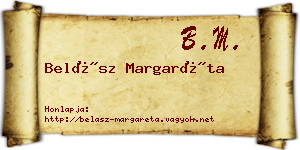 Belász Margaréta névjegykártya